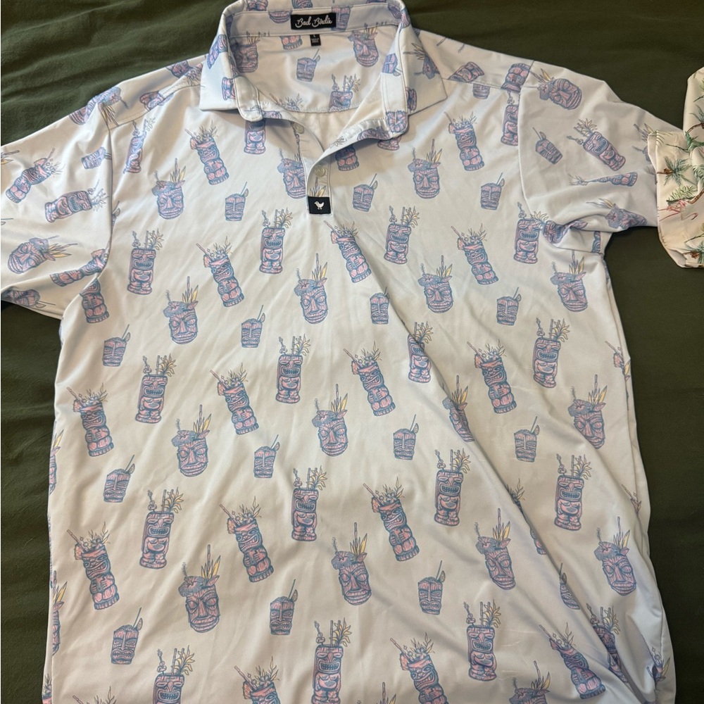 Bad Birdie Men’s L Tiki Polo